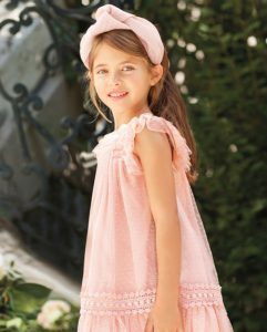 vestido rosa para festa niña verano 2020