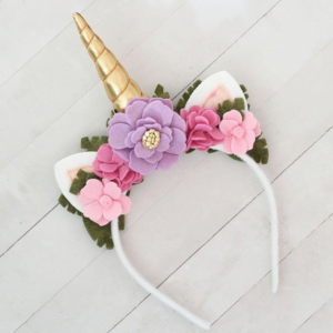 vincha de unicornio con flores vincha de unicornio con flores