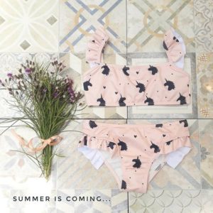 bikini beba comino kids estampa unicornio verano 2020