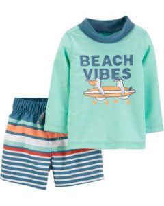 short de baño a rayas y remera uv niño verano 2020 short de baño a rayas y remera uv niño verano 2020