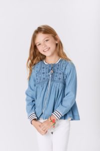 campera denim fino bordada niñas teens Rapsodia Girls verano 2020