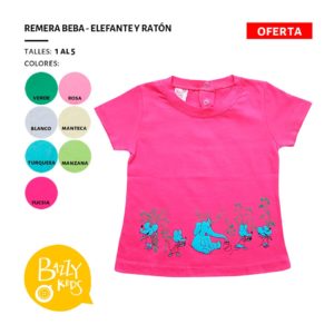 remera beba con botones Bazzy verano 2020