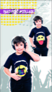 remera emoji porta celular niño Pako peko verano 2020