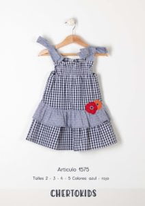 vestido a cuadros beba niña verano 2020 Chertokids vestido a cuadros beba niña verano 2020 Chertokids