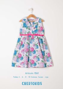 vestido estampado escote en v niña verano 2020 Chertokids vestido estampado escote en v niña verano 2020 Chertokids