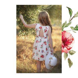 vestido niña con corte en espalda Magdalena esposito verano 2020