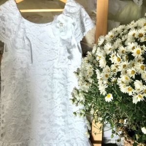 vestido niña de encaje blanco Gro web verano 2020