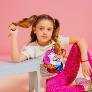 calzas con brillos nena JG kids verano 2020