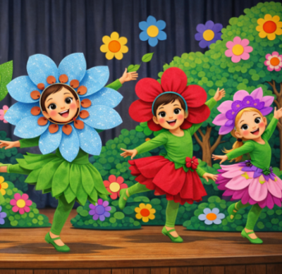 disfraces faciles de flor para nenas