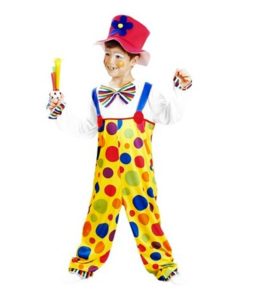 pantalon con tiradores disfraz payaso niño