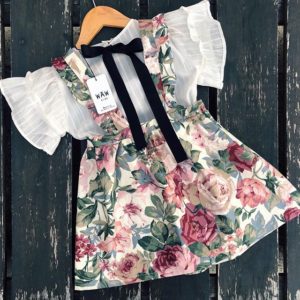 pollera jumper floreada niña waw verano 2020