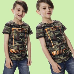 remera camuflada y neon niño verano 2020 gimos