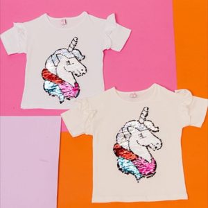 remeras con lentejuelas nenas JG kids verano 2020