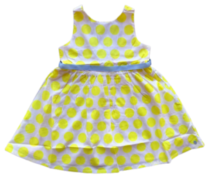 vestido a lnares amarillo para niñas Little akiabara verano 2020