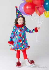 vestido payasa niña