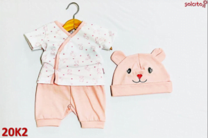 conjnto batita pantalon y gorrito beba reciennacida solcito verano 2020