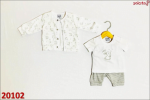 conjunto campera short y remera recien nacido unisex solcito verano 2020