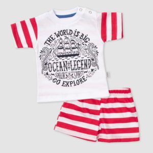 conjunto de short a rayas y remera bebe Baby Cheito verano 2020