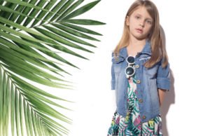 solero estampado con campera jeans niña b way verano 2020 solero estampado con campera jeans niña b way verano 2020