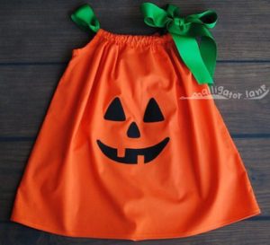 vestido de calabaza niña