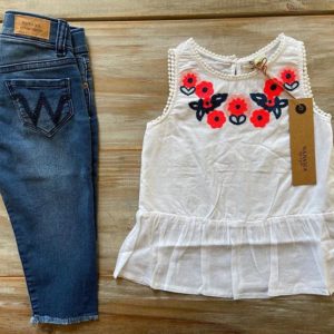 blusa bordada con hilos para nenas 