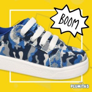 zapatilla camuflada urbana niño plumitas verano 2020