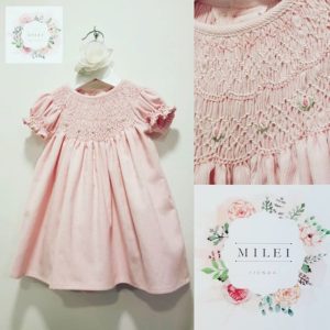 milei vestidos para niña punto smock verano 2020