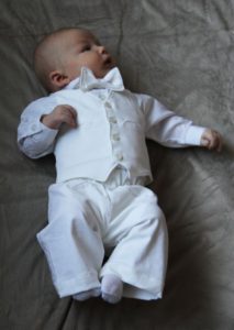 traje blanco bebe bautizmo o fiesta