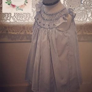 vestido a rayas punto smock milei verano 2020