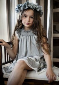 vestido moderno con punto smock vestido moderno con punto smock