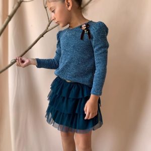 minifalda con volados de niña pra fiestas Gro web otoño invierno 2020