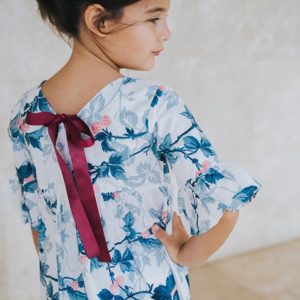 vestido con lazo en espalda para niñas waw invierno 2020