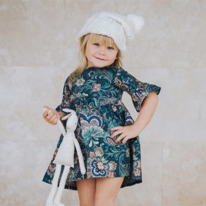 vestido falda y mangas plisadas para niñas waw invirno 2020 vestido falda y mangas plisadas para niñas waw invirno 2020