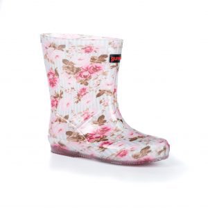 bota floreada lluvia niña gummi