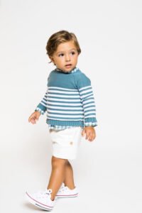 outfit con bermuda blanca niño