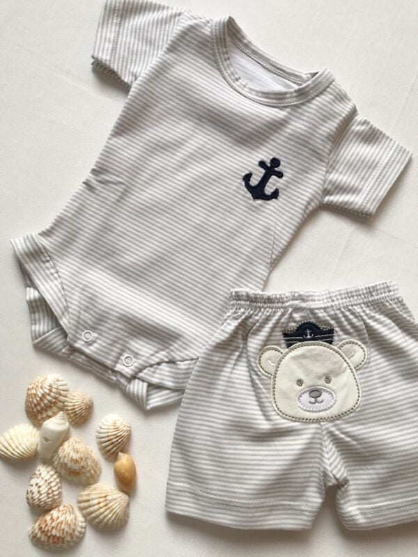 body y short algodon para bebes cocomiel verano 2021