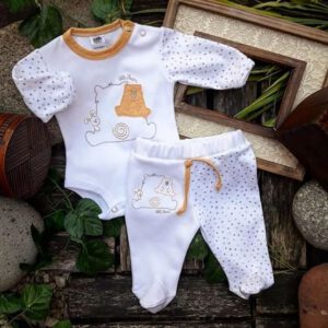 conjunto de ranita y body bebe globito team verano 2021