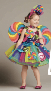 disfraz de dulce paletas niña