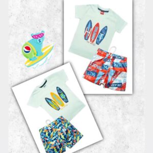 short estampado y remera mangas cortas bebe picolo verano 2021