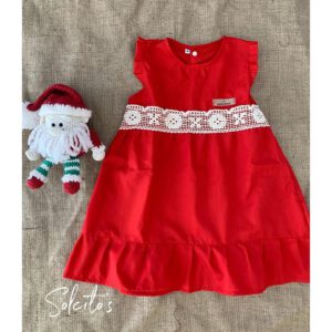 vestido rojo beba solcito navidad 2020