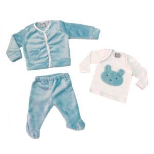 conjunto piel bebe celeste solcito invierno 2021 scaled