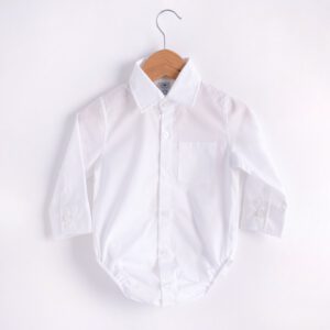 body camisa blanca bebe MiniPio invierno 2021 scaled