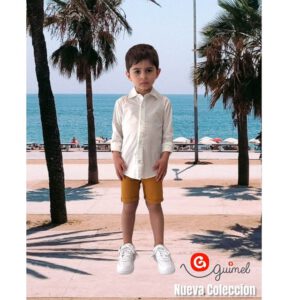 camisa y bermuda gabardina nino guimel verano 2022 camisa y bermuda gabardina nino guimel verano 2022