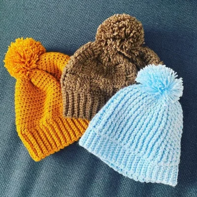 gorros para ninos tejidos lana