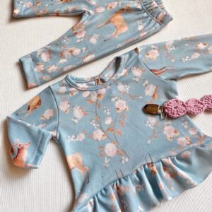 conjunto remera volados y pantalon beba cocomiel invierno 2022