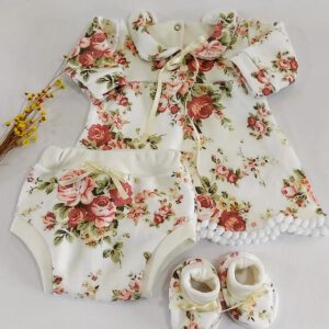 vestido floreado para bebas conn bombacha dicen mis suenos invierno 2022