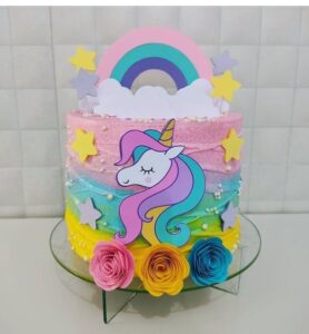 torta unicornio facil de decorar