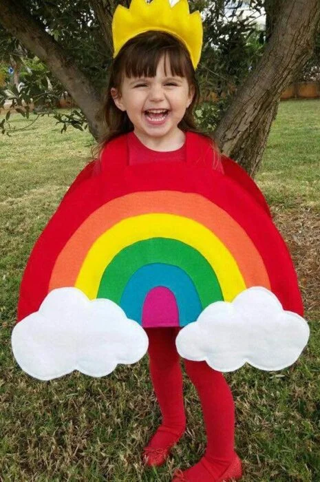 disfraz de arco iris facil