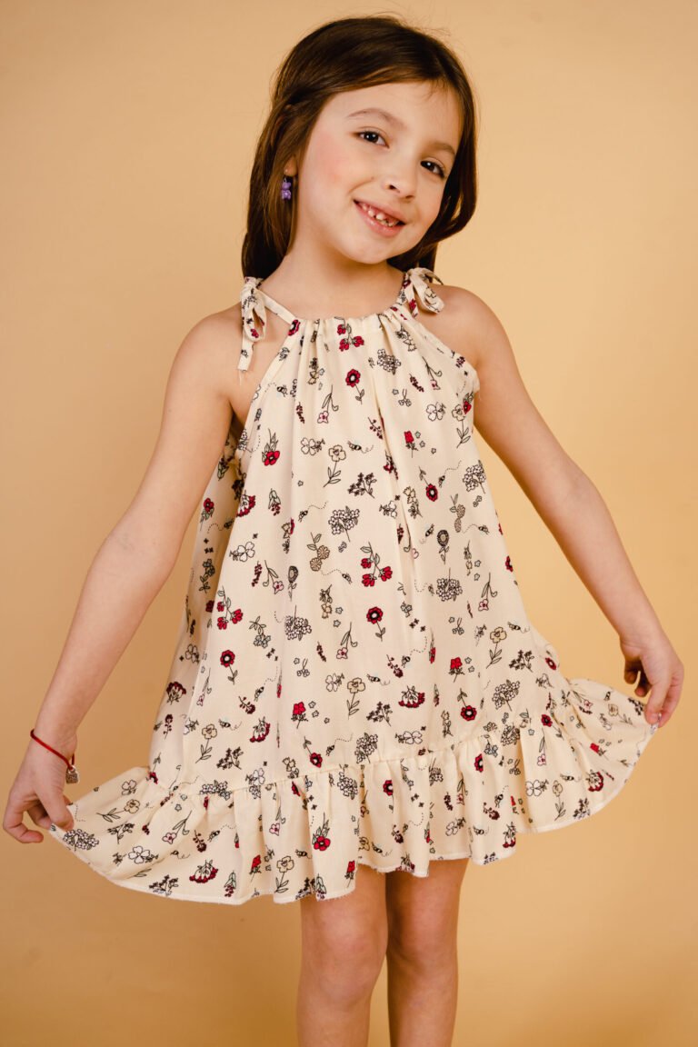 Vestidos de algodón estampados para nenas – Little Manny verano 2023 ...