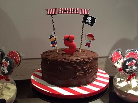 torta sencilla para cumple pirata